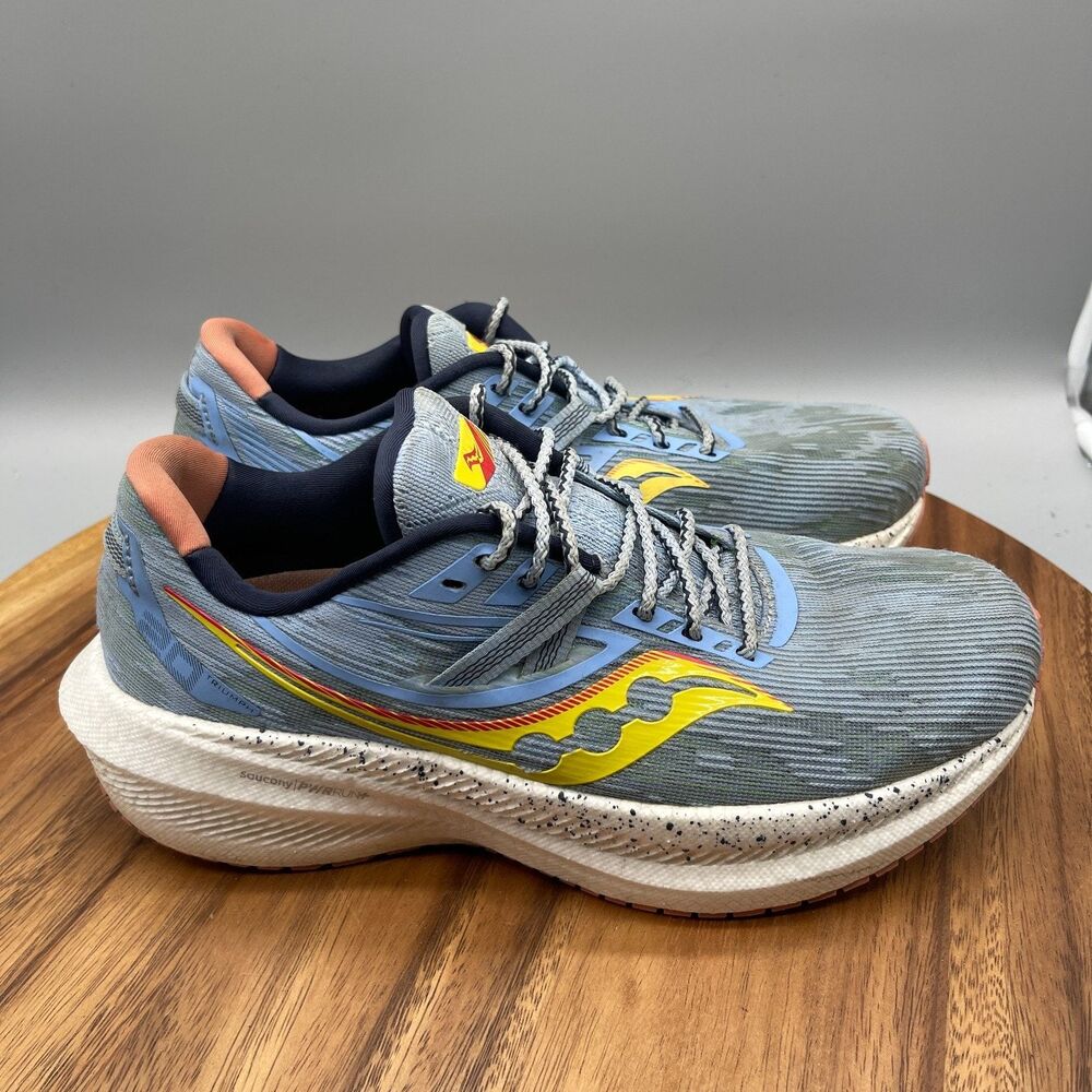 Saucony Triumph 20 Shoes Womens Size 9 Blue Running Comfort Walking Gym Sneakers